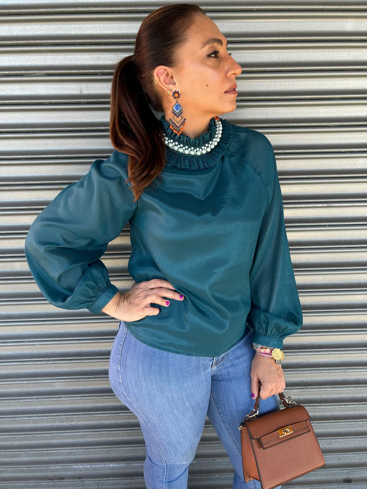 Pearls Blouse - WINOKJZ