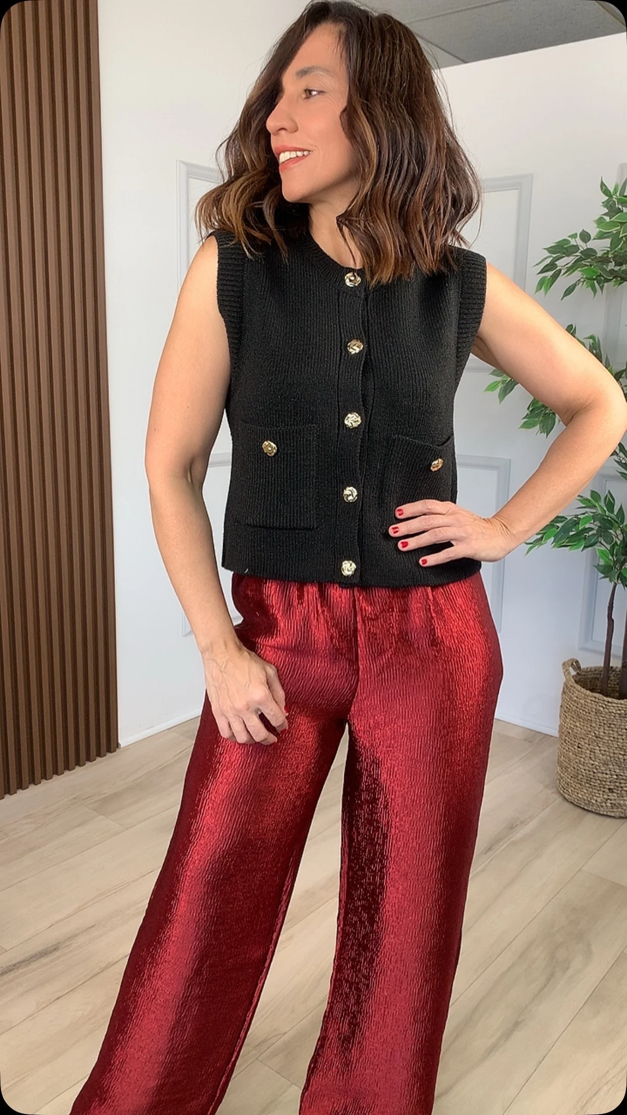 Quietud Black Vest - WINOKJZ