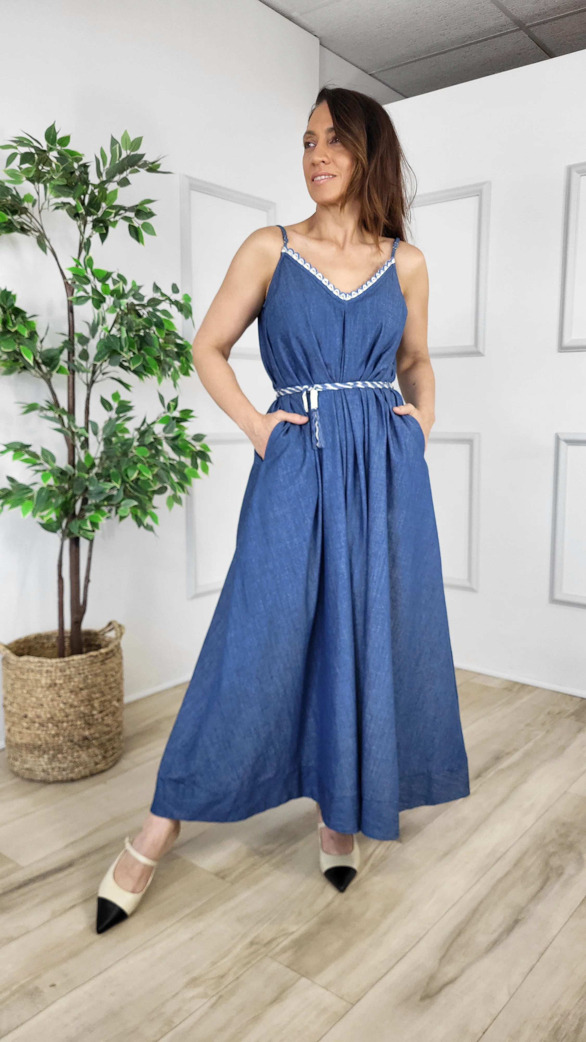 Serena Denim Midi - WINOKJZ