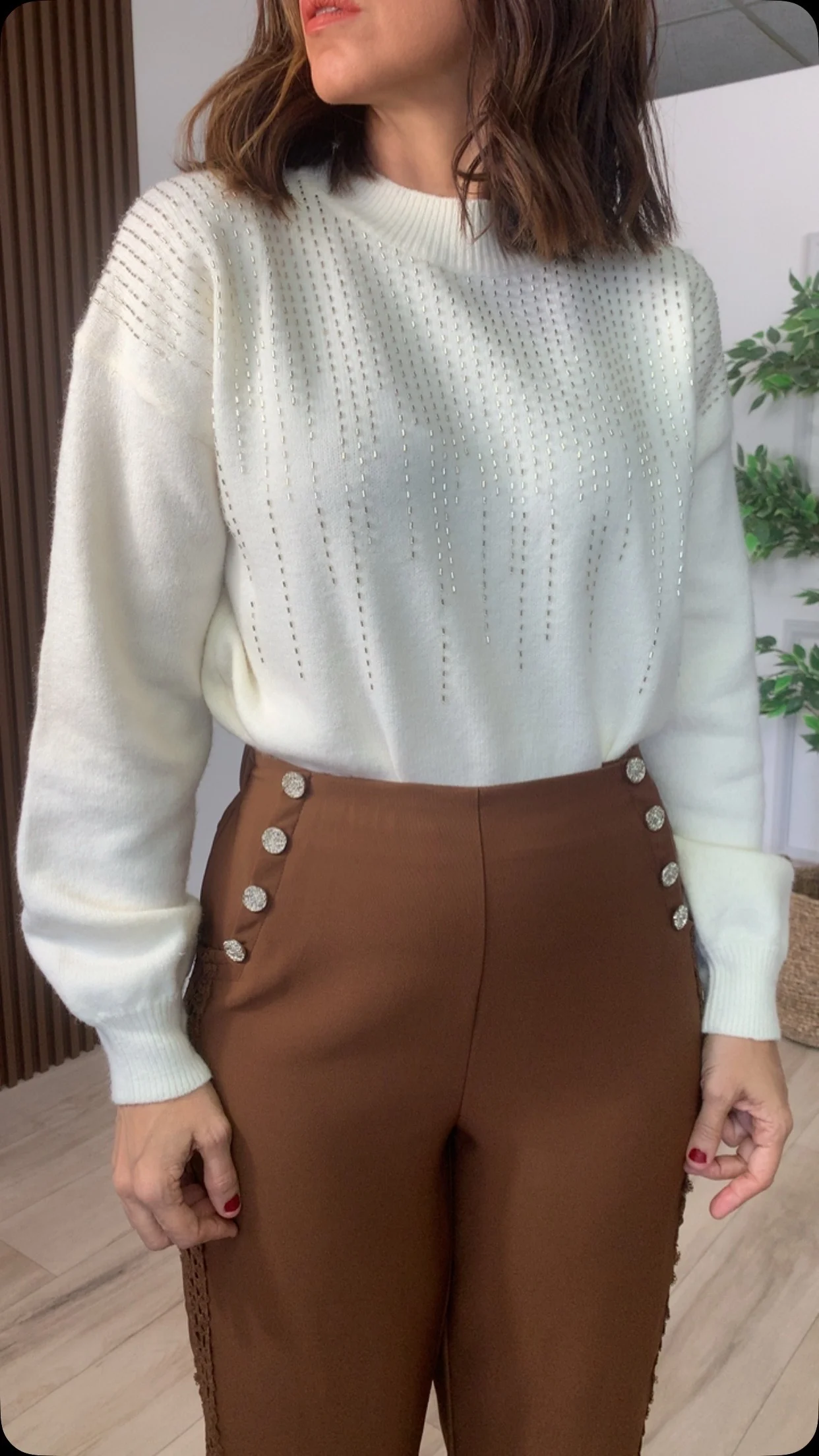 Semilla Beige Sweater - WINOKJZ