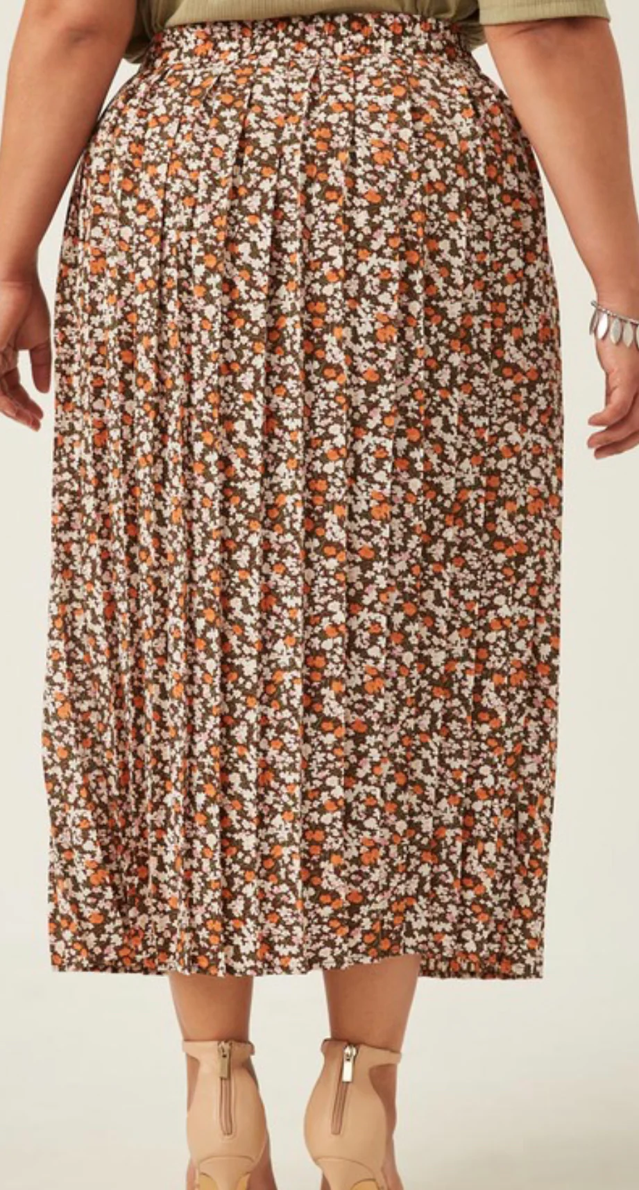 Brown Maxi Plus Size Skirt - WINOKJZ