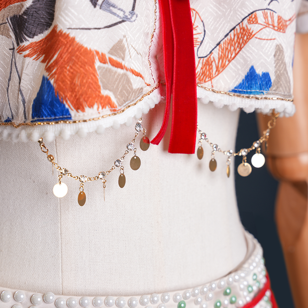 Where Winds Meet - Liyuan Sect Disciple Traditional Opera Inspired Hanfu Costume Full Set - Cossnyc