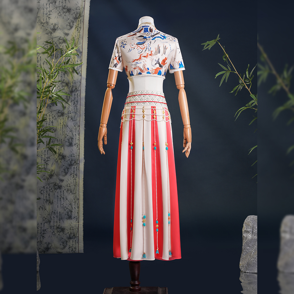 Where Winds Meet - Liyuan Sect Disciple Traditional Opera Inspired Hanfu Costume Full Set - Cossnyc