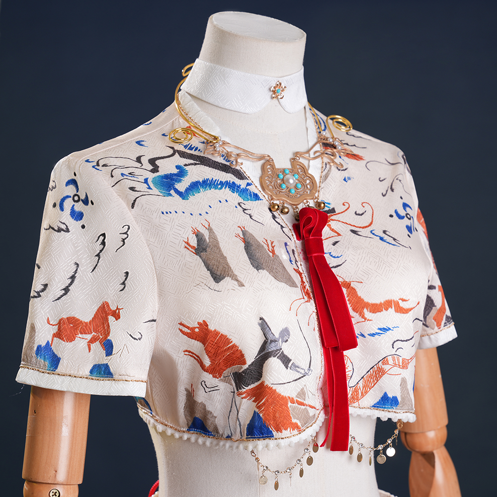 Where Winds Meet - Liyuan Sect Disciple Traditional Opera Inspired Hanfu Costume Full Set - Cossnyc