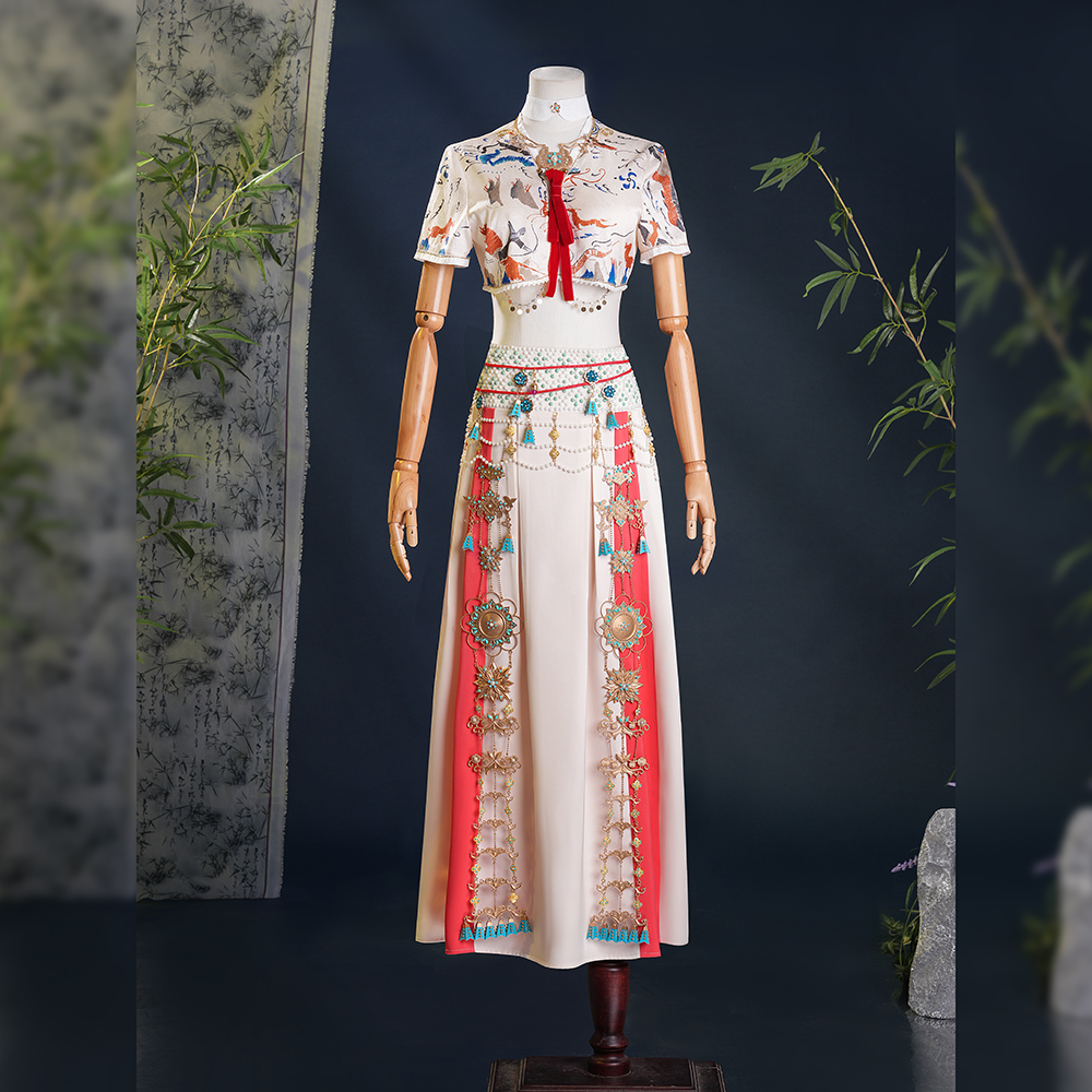 Where Winds Meet - Liyuan Sect Disciple Traditional Opera Inspired Hanfu Costume Full Set - Cossnyc