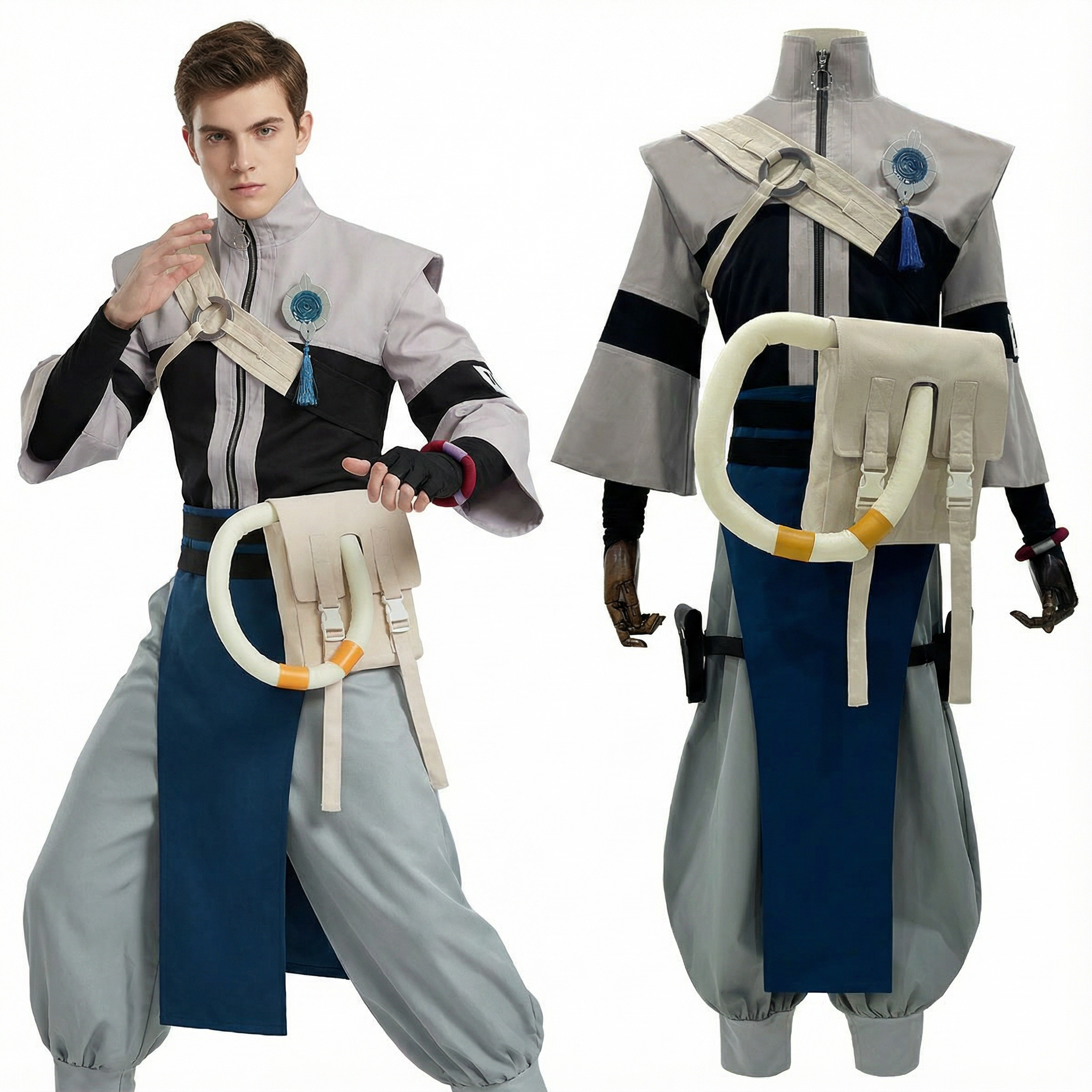 Abyssal Warrior Zanka Cosplay Costume Full Set with Tactical Backpack & Props - Cossnyc