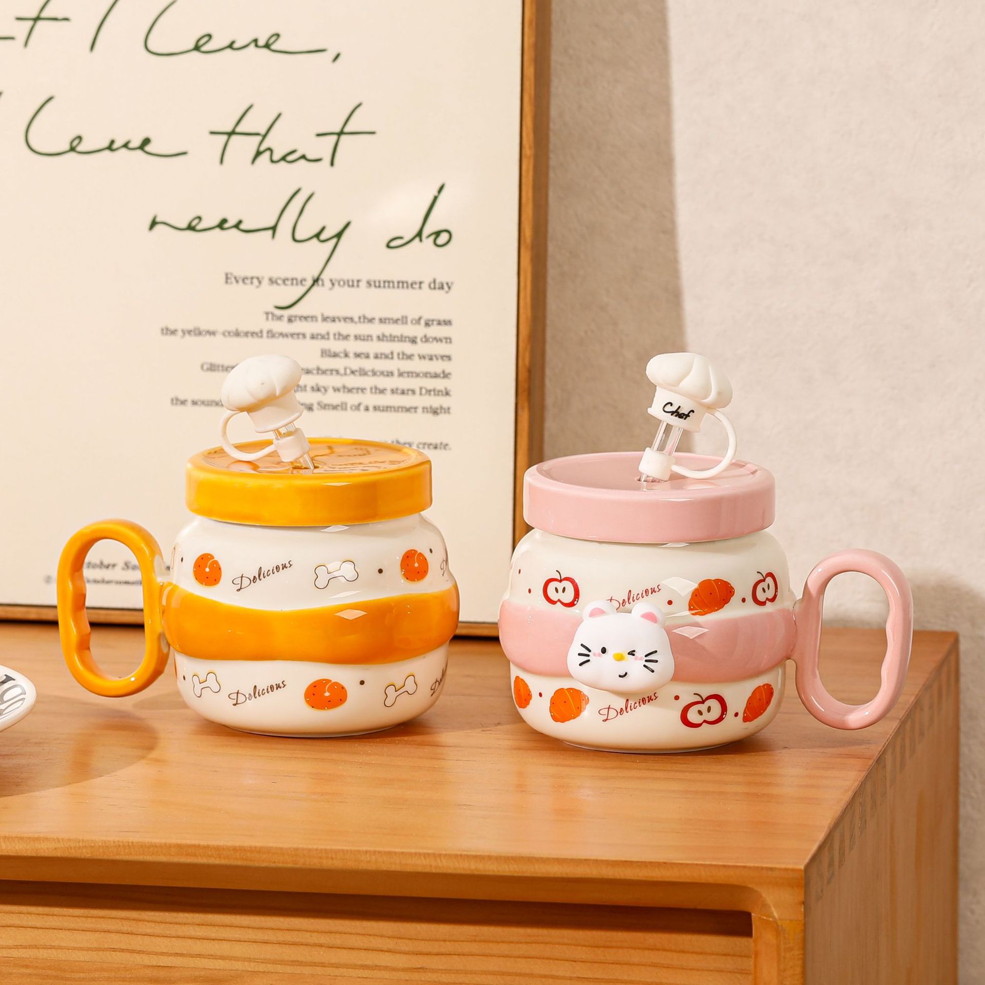 Mug with Straw and Lid