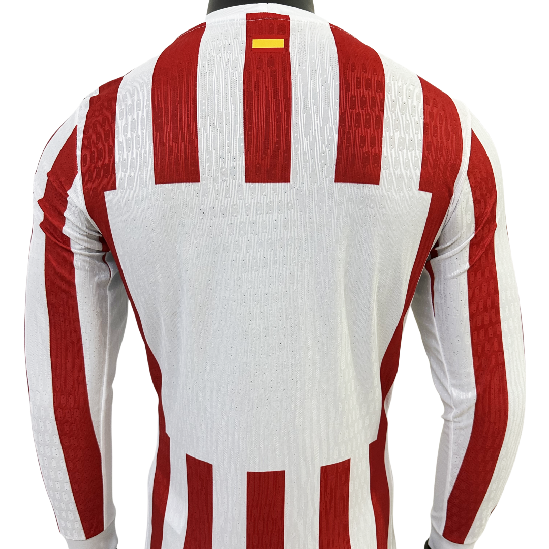 Player Version Atletico Madrid Home Long Sleeve Jersey 2025/26