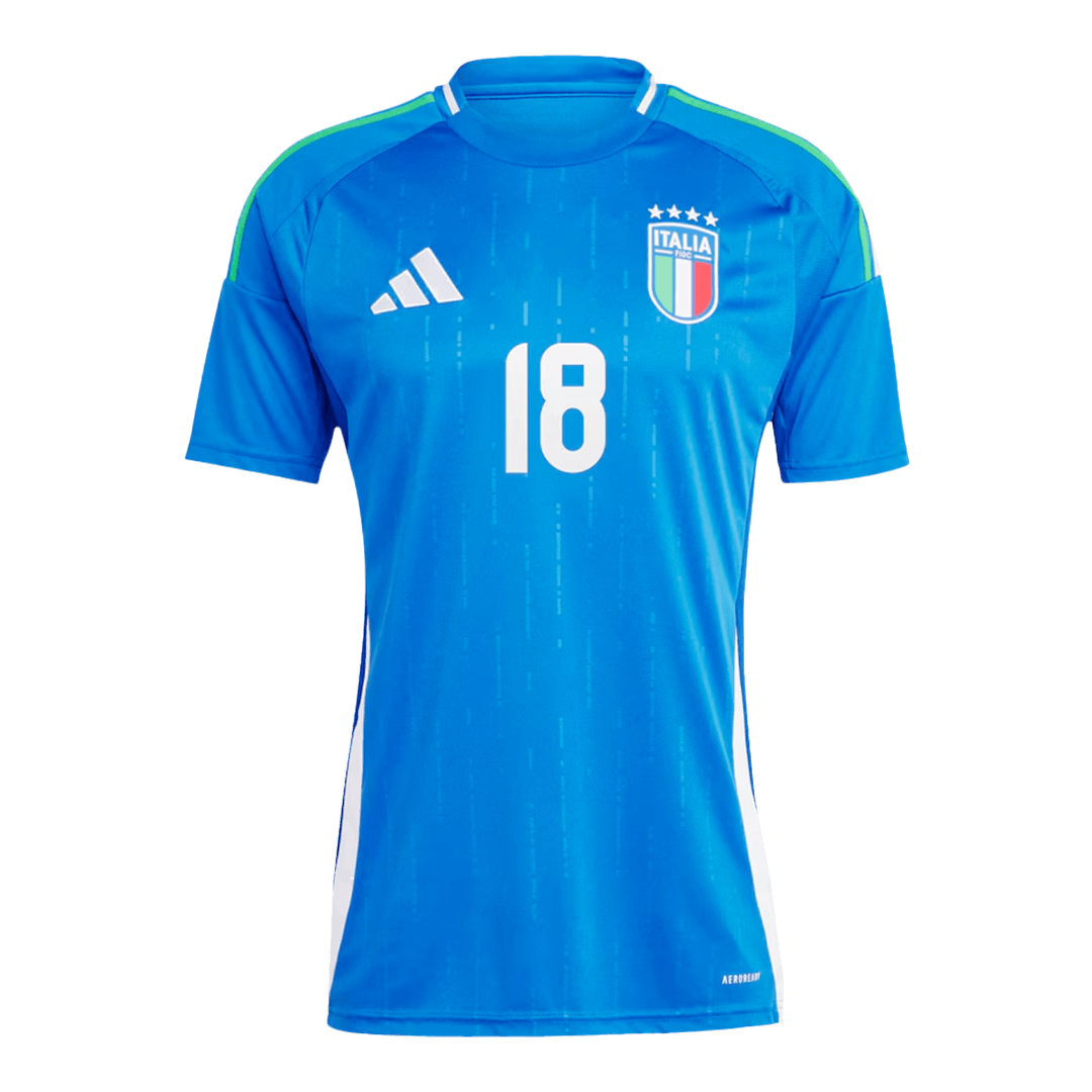 Nicolo Barella #18 Italy Home Jersey EURO 2024