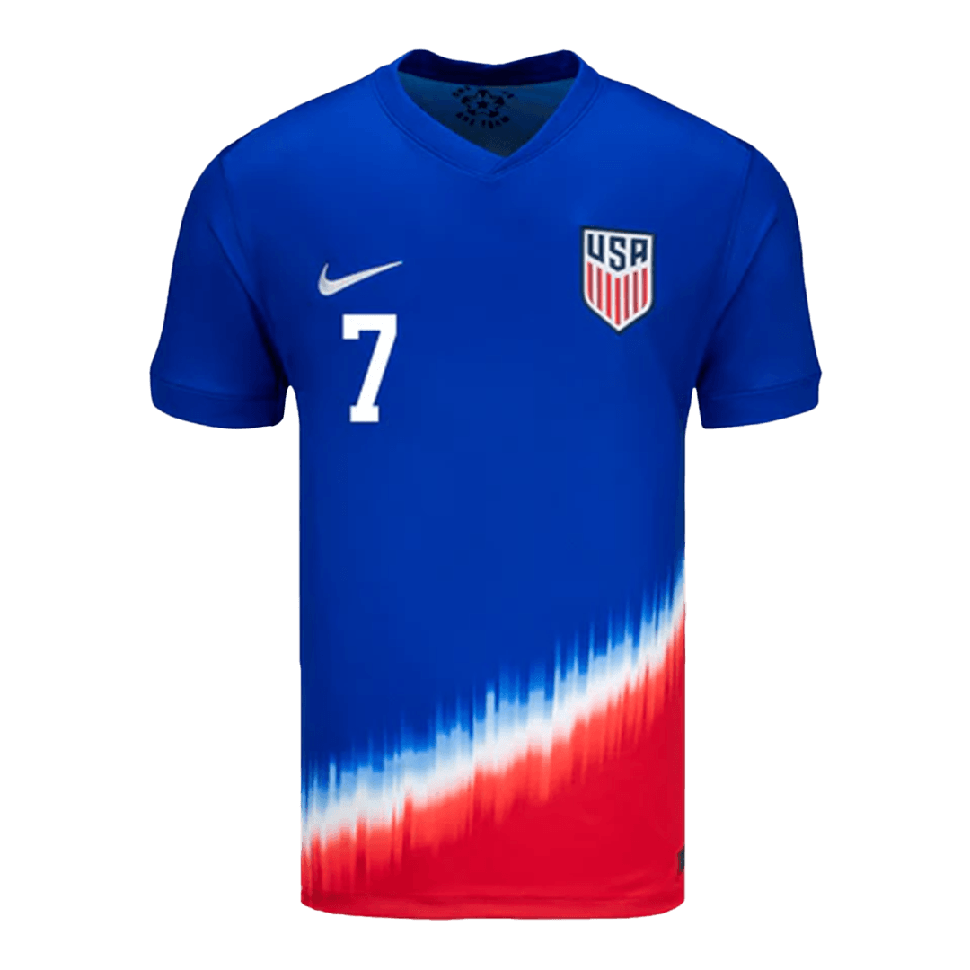 Giovanni Reyna #7 USMNT USA Away Jersey Copa America 2024