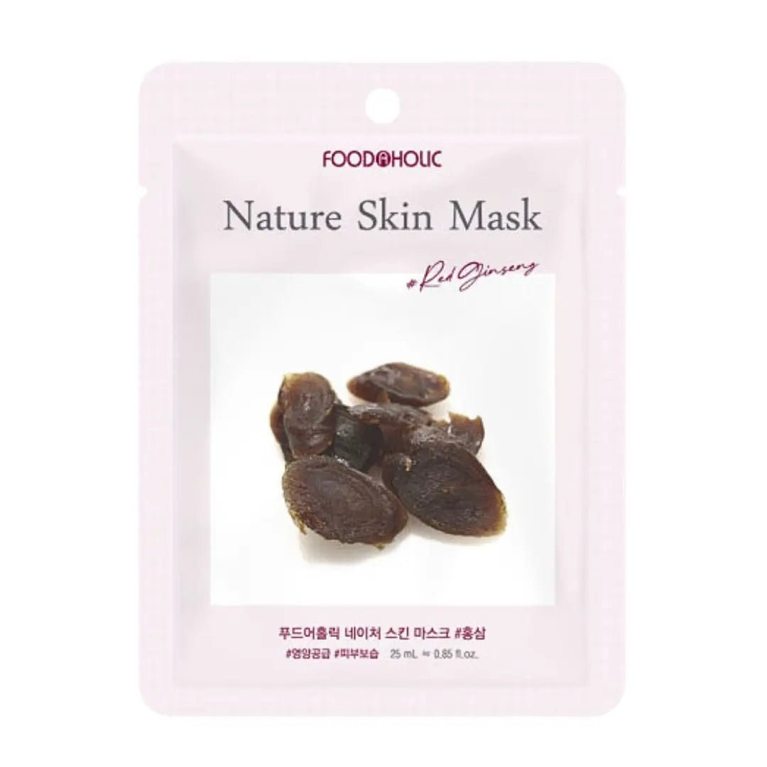 Foodaholic Nature Skin Mask Red ginseng - 10 PCS